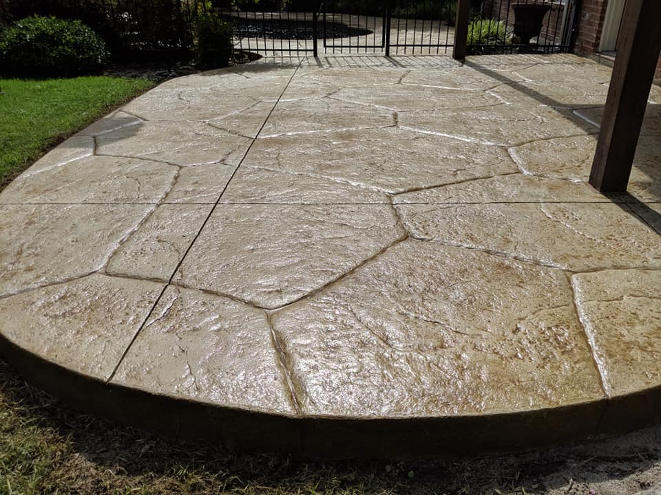 The Perfect Stamped-Concrete Patio for Your Backyard